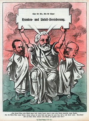 Caricature of Federal Councillor Ludwig Forrer as Moses, source: Nebelspalter, 03.02.1912, used with the consent of the Nebelspalter publisher, Horn.