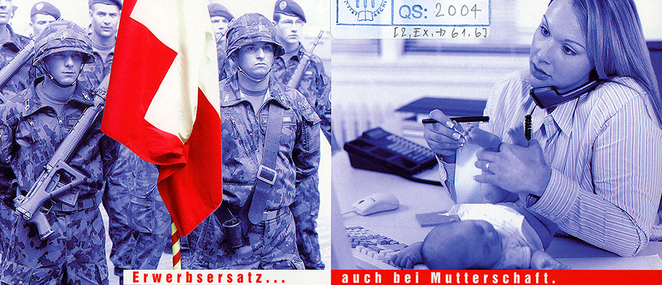 Referendum propaganda, source: Sozialarchiv, Zurich, Dossier Erwerbersatzordung, 61.8 QS.