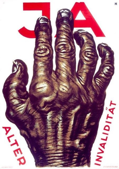 Poster (1925) by Karl Bicke for the popular vote of 24 May 1925 (Rothenberger initiative). Swiss National Library, Bern, SNL_POL_77.