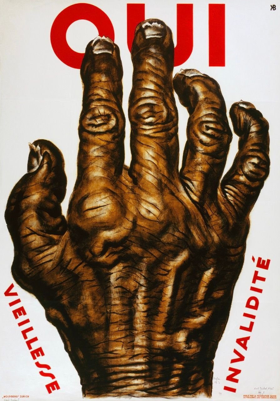 Poster (1925) by Karl Bicke for the popular vote of 24 May 1925 (Rothenberger initiative). Swiss National Library, Bern, SNL_POL_77.