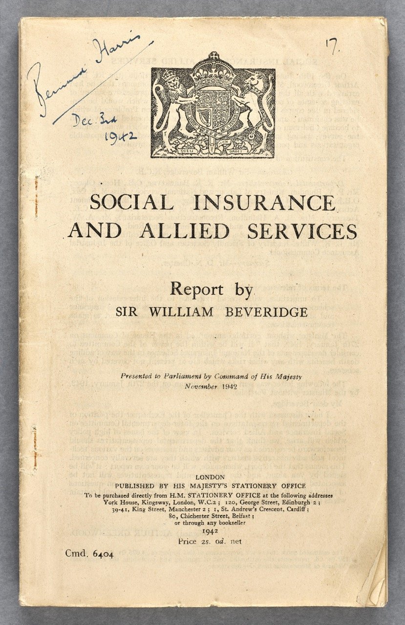 Social Insurance and Allied Services (Beveridge Report), 1942,  Parliamentary Archives, BBK/D/495