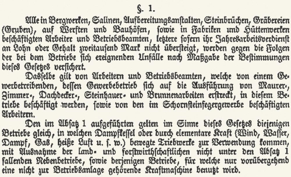 German Accident Insurance Law of 1884, Internet