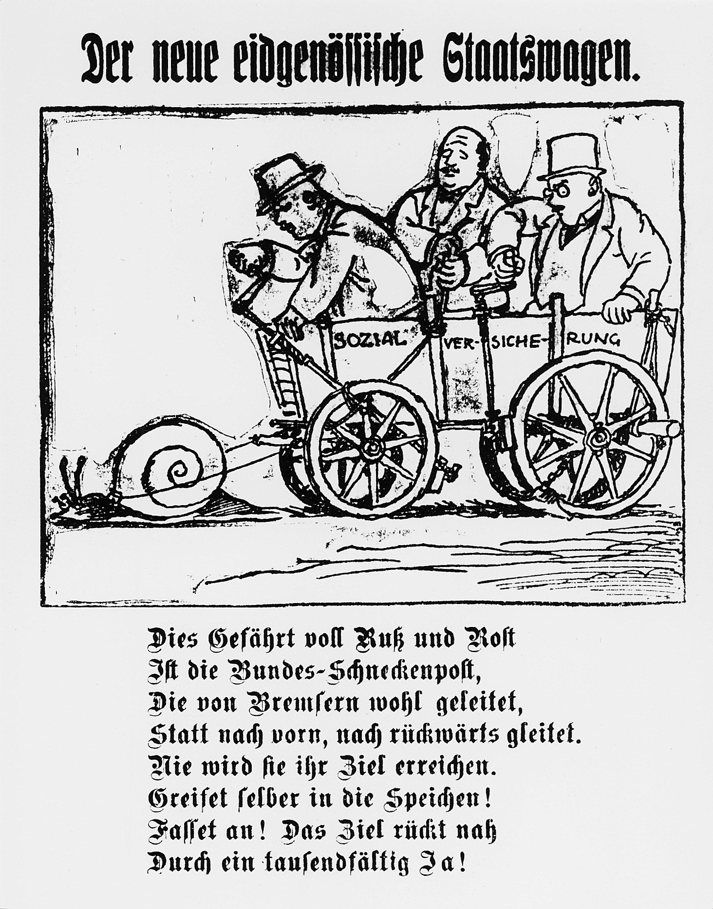 Swiss Social Archives: The New Federal State Vehicle (Social Insurance), probably around 1947. Unknown creator, reference code F Pa-0002-020
