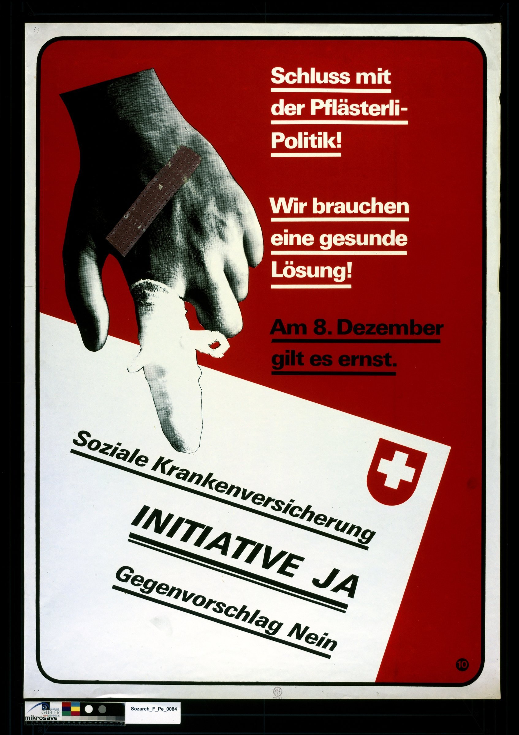 Poster for the vote of 8 December 1974. Swiss Social Archives, Zurich.