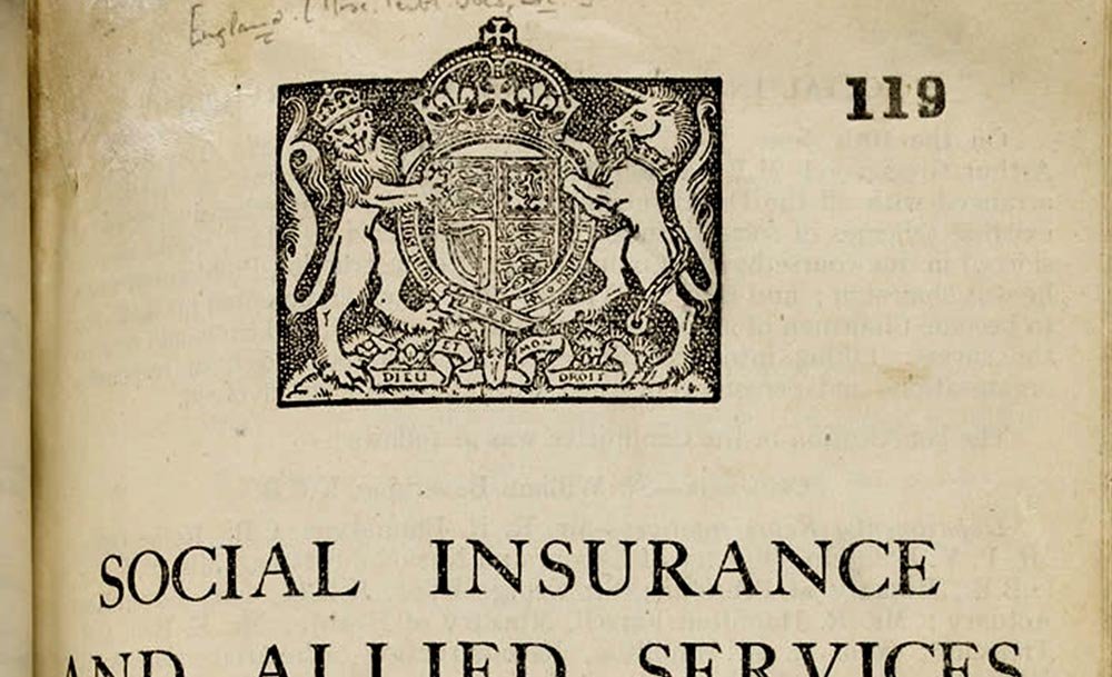 Titelseite des Beveridge-Reports von 1942.